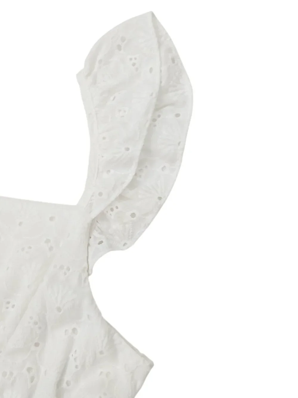 Zara Tiered Dress Girls 13/14 White Eyelet Embroidered Open Back Lined